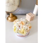 Mini Selyemvirág box, szatén szalaggal díszítve, 15 cm - SZÜLŐKÖSZÖNTŐ AJÁNDÉK