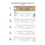 Cukrozott mandula organza tasakban, egyedi felirattal, masnival - köszönetajándék 