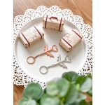 Repülőgép kulcstartó/sörnyitó + bőrönd doboz, egyedi felirattal - köszönetajándék 