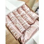 Szatén készülődős köntös esküvőre - DUSTYPINK 