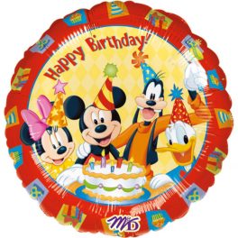 FÓLIA LUFI, 17"/43CM, GÖMB, HB. MICKEY ÉS MINNIE