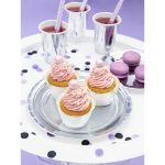 PAPÍR TÁNYÉR, EZÜST, D23CM, 6DB/CS