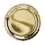 PAPÍR TÁNYÉR, ARANY, D23CM, 6DB/CS