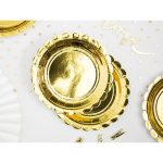 PAPÍR TÁNYÉR, ARANY, D23CM, 6DB/CS