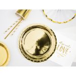 PAPÍR TÁNYÉR, ARANY, D23CM, 6DB/CS