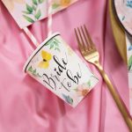 PARTY POHÁR, VIRÁGOS, BRIDE TO BE, 6 DB/CS, 220 ML