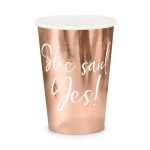 PARTY POHÁR, ROSEGOLD, SHE SAID YES!, 6DB/CS, 220 ML
