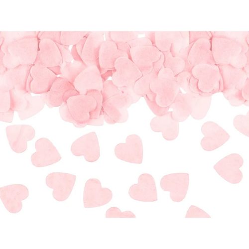 KONFETTI, SZÍV FORMA, LIGHT PINK, 15 GRAMM (zacskós)