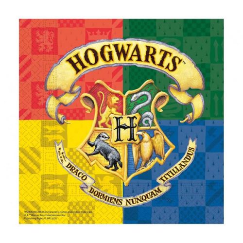 HARRY POTTER, HOGWARTS HÁZAK, SZALVÉTA, 33 X 33 CM, 20 DB/CS