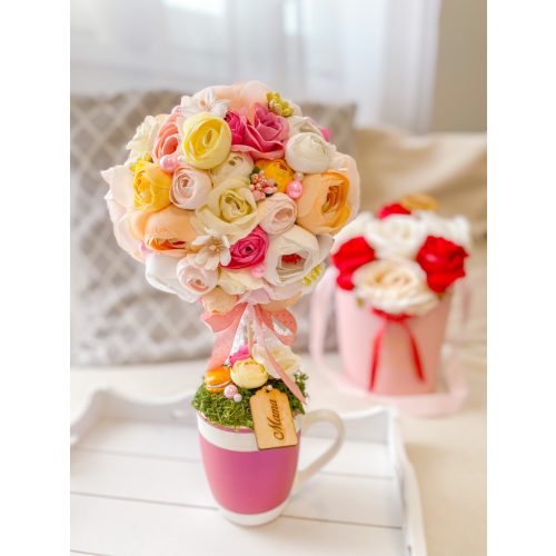 Virágfa színes 30-35 cm, többféle kistáblával