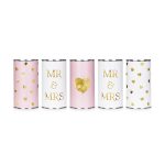 ESKÜVŐI DOBOZOK, MR & MRS, 147X7 CM, 5 DB
