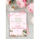 “Rózsaszín esküvő” Tanú vagy Koszorúslány felkérő kártya + boríték A6