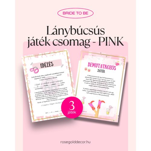 Lánybúcsús játék csomag - PINK (2 db játék)