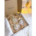 KÖZEPES Karácsonyi gömb díszdoboz/ ajándék doboz , 2/3/4 db-os