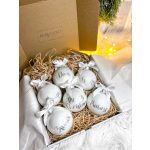 NAGY Karácsonyi gömb díszdoboz/ ajándék doboz , 5/6/7/8 db-os