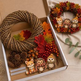   Őszi ajtókopogtató DIY box – „Őszi erdei barátok!”