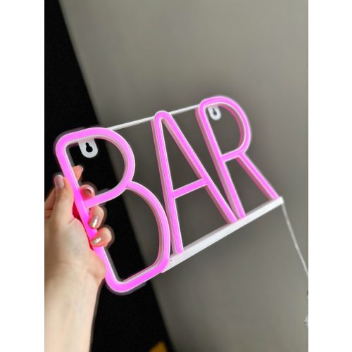 BAR pink felirat LED fény ELEMES - BÉRELHETŐ VESZPRÉMBEN