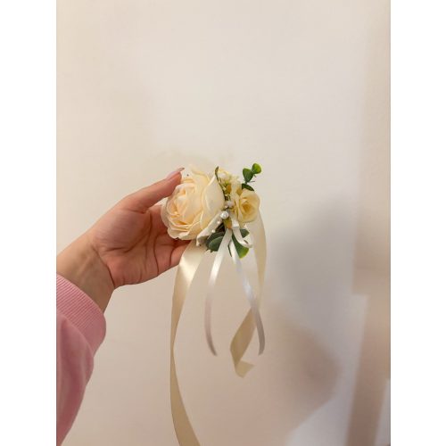 Csuklódísz esküvőre koszorúslányoknak és tanúknak - KRÉM-PEZSGŐ