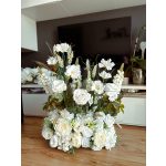 Fehér Selyemvirág dekoráció esküvőre (álló)