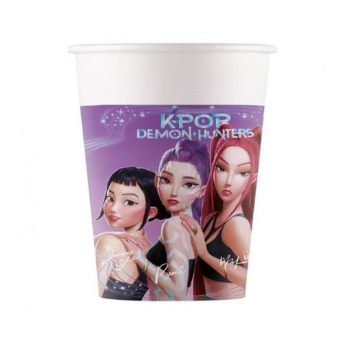 K-POP DEMON HUNTERS PAPÍR POHÁR, 200 ML, 8 DB/CS