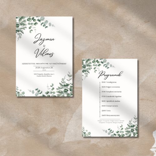 Minimal Chic – Modern Esküvői Meghívó