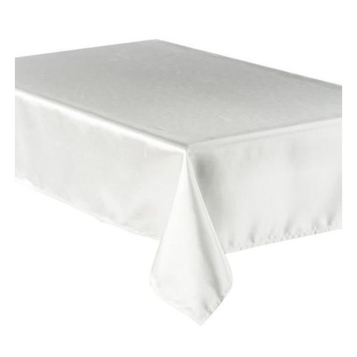 Fehér szatén asztalterítő 145x260 cm - VESZPRÉMI BÉRLÉSSEL