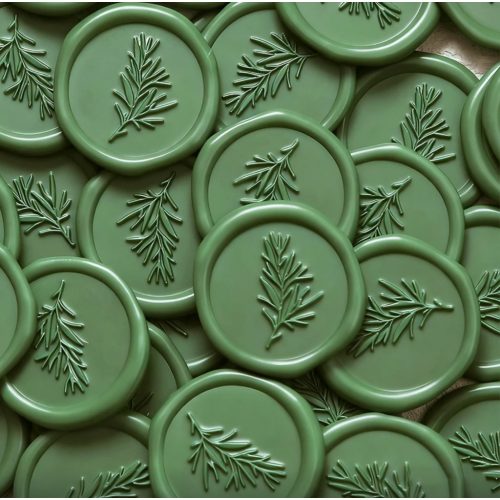 Viaszpecsét zöld rozmaring minta 10 db