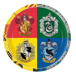 HARRY POTTER, HOGWARTS HÁZAK, TÁNYÉR, 23 CM, 8 DB/CS