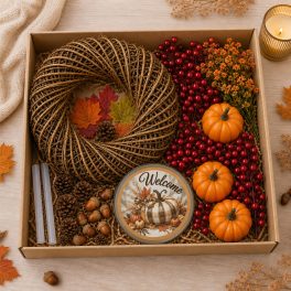 Őszi ajtókopogtató DIY box – „Welcome”