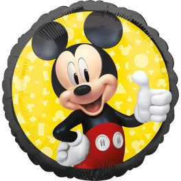 FÓLIA LUFI, 17"/43CM, GÖMB, FEKETE, MICKEY