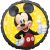 FÓLIA LUFI, 17"/43CM, GÖMB, FEKETE, MICKEY