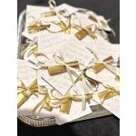 Köszönetajándék KÁRTYA + SZALAG 8,5x13,5 cm