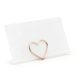 ÜLTETŐKÁRTYA TARTÓ, SZÍV, 2,5 CM, PEZSGŐ/ROSEGOLD SZÍNŰ, 10 db