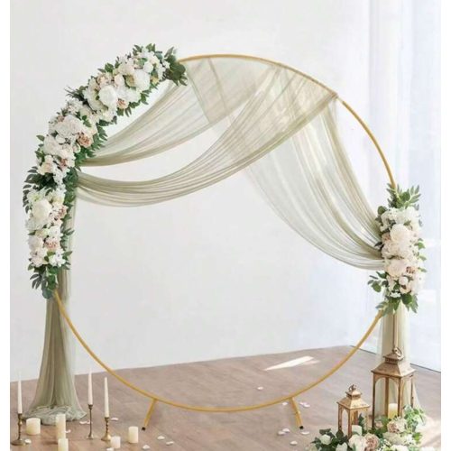 Arany színű kör  háttér állvány 2 méter - BÉRELHETŐ VESZPRÉMBEN 