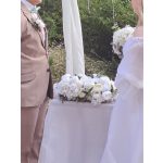 Főasztal vagy ceremónia Selyemvirág dekoráció 50 cm - BÉRLÉSSEL