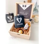 GROOMSMAN - Fa dobozos, férfi tanú felkérő box (ÚJRA KAPHATÓ)