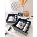 Laposüveg szett, 2 pohárral, díszdobozban - Örömapa ajándék / Szülőköszöntő ajándék / Férfi ajándék 