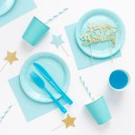 PAPÍR TÁNYÉR, VILÁGOS KÉK 18 CM, 6 DB/CS