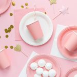 PAPÍR TÁNYÉR, RÓZSASZÍN 18 CM, 6 DB/CS