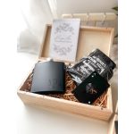 Örömapa ajándék box, fa dobozos  - Szülőköszöntő ajándék