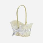 Sziromszóró kosár műanyag, fehér, mini + FEHÉR SZIROM