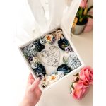 Virágos képkeret, szív idézettel 20x20cm - SZÜLŐKÖSZÖNTŐ AJÁNDÉK