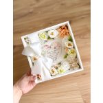 Virágos képkeret, szív idézettel 20x20cm - SZÜLŐKÖSZÖNTŐ AJÁNDÉK