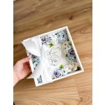 Virágos képkeret, szív idézettel 20x20cm - SZÜLŐKÖSZÖNTŐ AJÁNDÉK