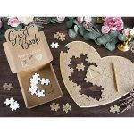 VENDÉGKÖNYV, PUZZLE, SZÍV ALAKÚ