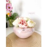 Selyemfényű kaspósban, peónia virág 25 cm - SZÜLŐKÖSZÖNTŐ AJÁNDÉK