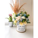 Szív fogantyús virágkaspó, egyedi felirattal, 30 cm - SZÜLŐKÖSZÖNTŐ AJÁNDÉK