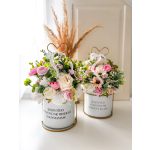 Szív fogantyús virágkaspó, egyedi felirattal, 30 cm - SZÜLŐKÖSZÖNTŐ AJÁNDÉK