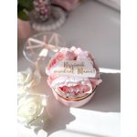 Rózsaszín elegáns akril virág box - plexi felirattal 15 cm - SZÜLŐKÖSZÖNTŐ AJÁNDÉK 
